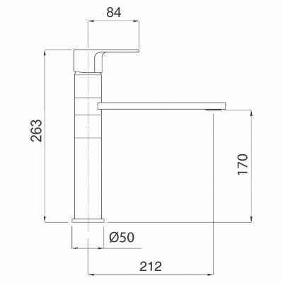 Μπαταρία Νεροχύτη Πάγκου Ψηλή Century Χρωμέ Interflex 085953
