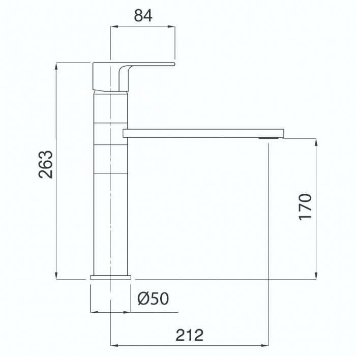 Μπαταρία Νεροχύτη Πάγκου Ψηλή Century Χρωμέ Interflex 085953
