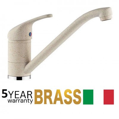 Μπαταρία Νεροχύτη Πάγκου Χαμηλή Edra Μπέζ Γρανίτης Interflex 086210