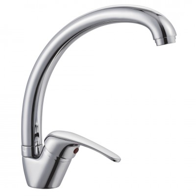 Μπαταρία Nεροχύτη Πάγκου Ψηλή Χρώμιο Drop Interflex 086839