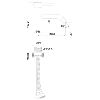 Μπαταρία Nιπτήρα Φ25 Interflex SLIM Chic Black Mat 086920