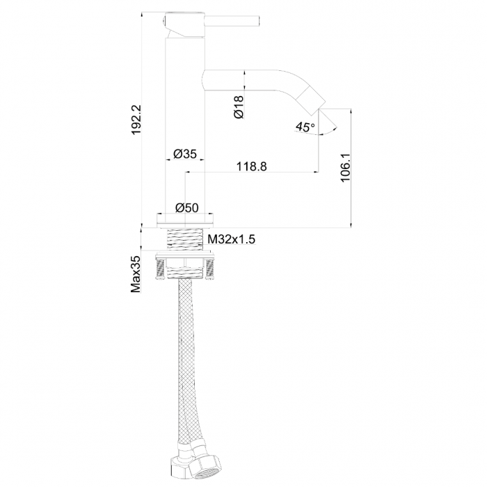 Μπαταρία Nιπτήρα Φ25 Interflex SLIM Chic Black Mat 086920