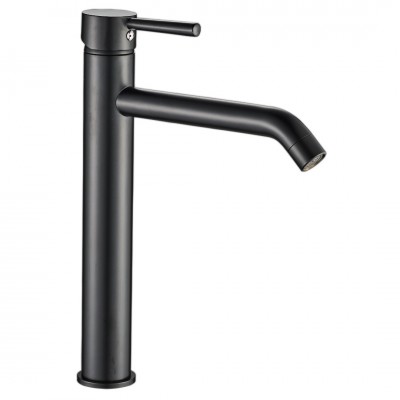 Μπαταρία Νιπτήρος Επικαθήμενη ψηλη Φ25 Interflex Chic 086923 Black Matt Art