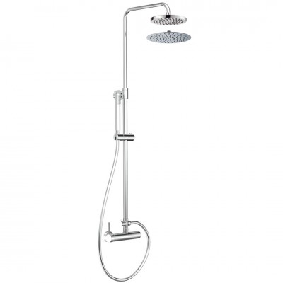 Μπαταρία - Στήλη Nτουζιέρας Art Line 2 Ροών Slim Inox Ø20 Χρωμέ Inteflex 086930