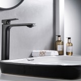 Μπαταρία Νιπτήρα Romeo Ψηλή Μαύρη 28cm Interflex 087488