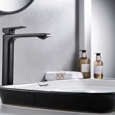 Μπαταρία Νιπτήρα Romeo Ψηλή Μαύρη 28cm Interflex 087488