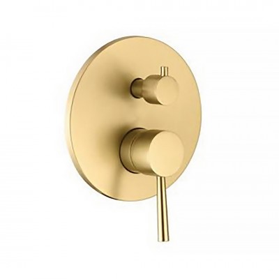 Μπαταρία Ντουζιέρας Εντοιχισμού Δύο Ροών Pure Χρυσό ματ Interflex 087495