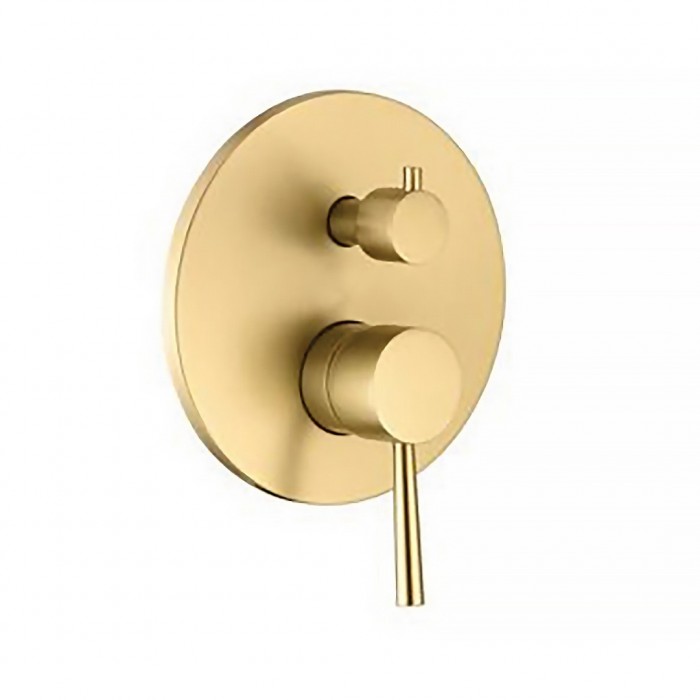 Μπαταρία Ντουζιέρας Εντοιχισμού Δύο Ροών Pure Χρυσό ματ Interflex 087495