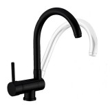 Μπαταρία Νεροχύτη Κλινόμενη Μαύρη Interflex Window 087634