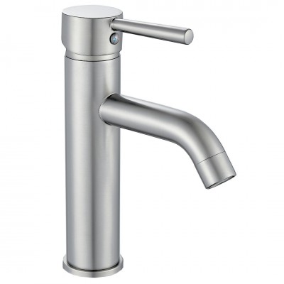 Μπαταρία Νιπτήρα Μίξεως Χαμηλή BRUSHED NICKEL ART CHIC 35MM Interflex 087712