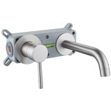 Μπαταρία Νιπτήρα Μίξεως BRUSHED NICKEL Εντοιχισμού PURE Interflex 087725