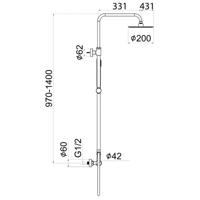 Μπαταρία Ντουζιέρας Λευκή ματ SLIM ART LINE Complete 2 Ροών PRC MADE Interflex 087728