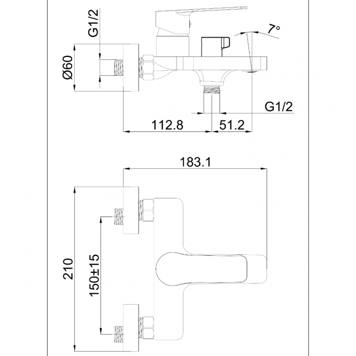 Μπαταρία Μπάνιου με Σετ Ντούς Symbol Χρώμιο Interflex 087746