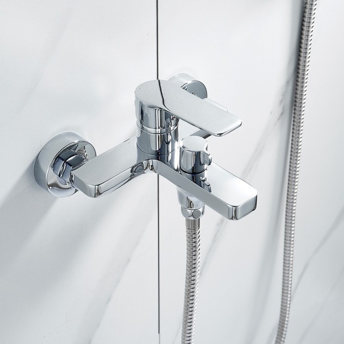 Μπαταρία Μπάνιου με Σετ Ντούς Symbol Χρώμιο Interflex 087746