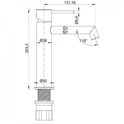 Μπαταρία Nιπτήρα DOT Interflex Χρωμέ με Βαλβίδα 087747