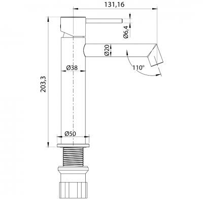 Μπαταρία Nιπτήρα DOT Interflex Μαύρη με Βαλβίδα 087748