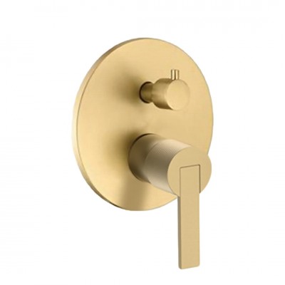 Μπαταρία Ντουζιέρας Μίξεως BRUSHED GOLD Εντοιχισμού Δύο Ροών HERMES 087769