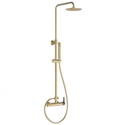 Μπαταρία Ντουζιέρας BRUSHED GOLD Μαύρο Χέρι HERMES 2 Ροών PRC MADE Interflex 087778