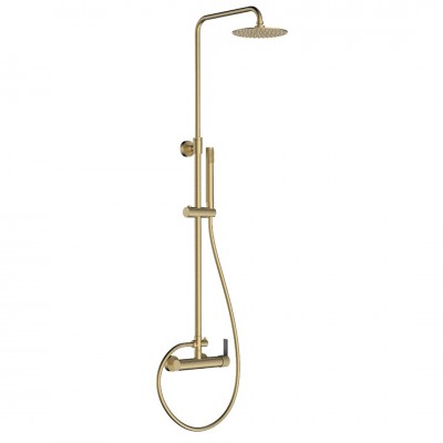 Μπαταρία Ντουζιέρας BRUSHED GOLD HERMES 2 Ροών PRC MADE Interflex 087780