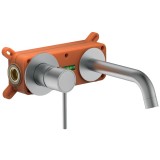 Μπαταρία Νιπτήρα Μίξεως BRUSHED NICKEL Εντοιχισμού ART-DOT Interflex 087803