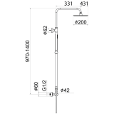 Μπαταρία Ντουζιέρας NICKEL BRUSHED ART- DOT-SLIM Interflex 087807