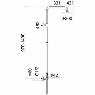 Μπαταρία Ντουζιέρας Λευκή ματ SLIM DOT 2 Ροών PRC MADE Interflex 087813