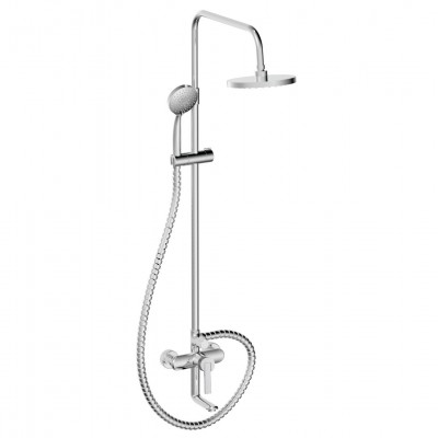 Μπαταρία Ντουζιέρας με Κολόνα Ντούζ 3 Εξόδων HERMES-SLIM ΧΡΩΜΕ Interflex 087819