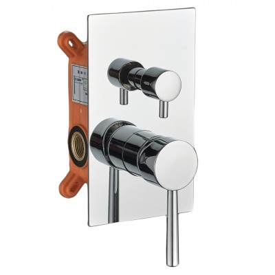 Εντοιχιζόμενη Μπαταρία Ντουζιέρας 3 ροών Interflex Χρώμιο 087824 Fine 