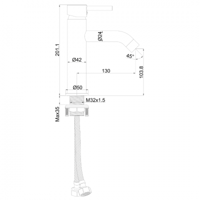 Μπαταρία Nιπτήρα ART DOT Interflex Χρωμέ με Βαλβίδα 087827