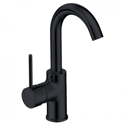 Αναμεικτική Μπαταρία Νιπτήρος Ψηλό Ρουξούνι Μαύρο Ματ SMART-DOT Interflex 087876