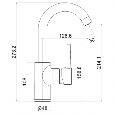Αναμεικτική Μπαταρία Νιπτήρος Ψηλό Ρουξούνι Μαύρο Ματ SMART-DOT Interflex 087876