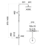 Μπαταρία Ντουζιέρας Χρωμέ Slim & Regal 2 Ροών Interflex 087878