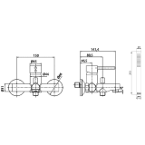 Μπαταρία Mπάνιου με Σετ Ντους Χρωμέ ART DOT Interflex 087904