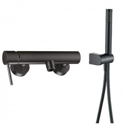 Μπαταρία μπάνιου με σετ ντους Μαύρη DOT COMPLETE Interflex 087906