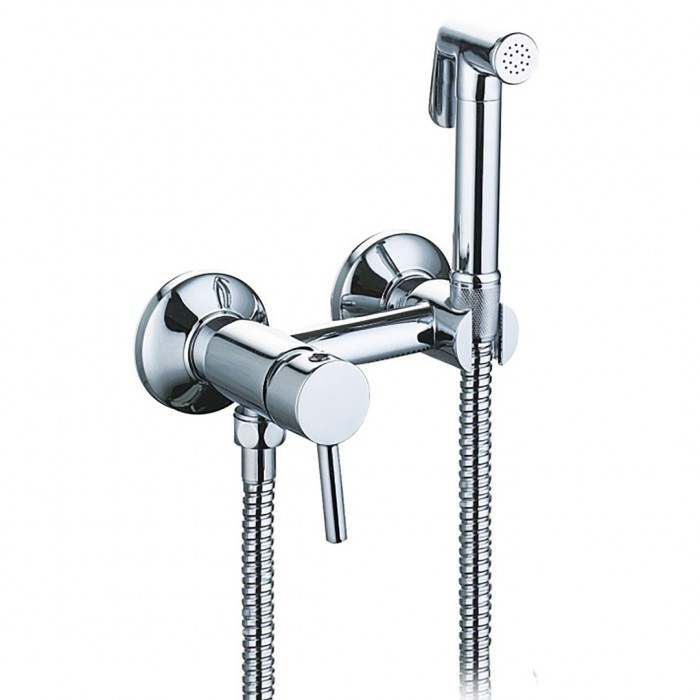 Σετ Διακόπτη Mix Μπιντέ Χρωμέ Ητα με Στήριγμα Interflex 097141