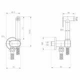 Σετ Διακόπτη Mix Μπιντέ Χρωμέ Terra με Στήριγμα Interflex 097788