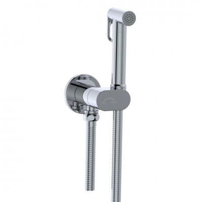 Σετ Διακόπτη Mix Μπιντέ Χρωμέ Terra με Στήριγμα Interflex 097788