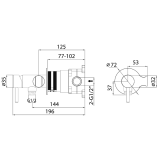 Σετ Διακόπτη Μιξ Μπιντέ με Στήριγμα INOX 316L ANDROMEDA Interflex 097807