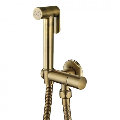 Σετ Διακόπτη Mix Μπιντέ Μπρονζέ Round με Στήριγμα Interflex 097880