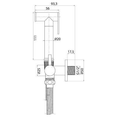Σετ Διακόπτη Mix Μπιντέ Μπρονζέ Round με Στήριγμα Interflex 097880