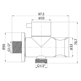 Διακόπτης Μπιντέ Round Front Χρωμέ Interflex 097881