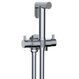 Σετ Διακόπτης Μπιντέ Οριζόντιος 1/2'' με Στήριγμα Double Round Χρωμέ 097882