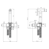 Σετ Διακόπτης Μπιντέ Οριζόντιος 1/2'' με Στήριγμα Double Round Χρωμέ 097882