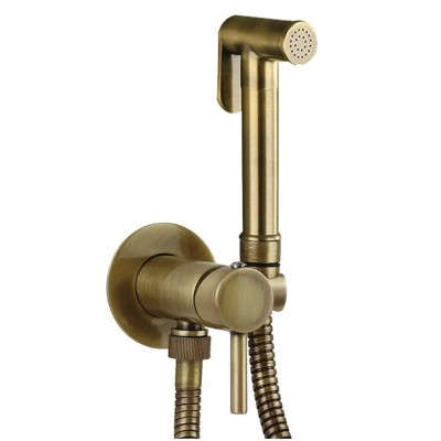 Σετ Διακόπτη Mix Μπιντέ Μπρονζέ Minimal με Στήριγμα Interflex 097884