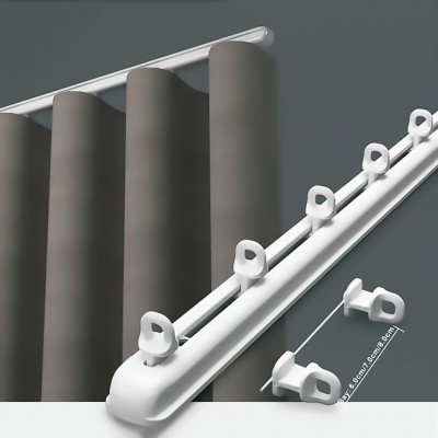 Μεταλλικός Μονός Σιδηρόδρομος Πτυσσόμενος με Σύστημα Wave Νο6 σε Διάσταση 1.23-2.26 m Frans Interior Design 12.123226/14