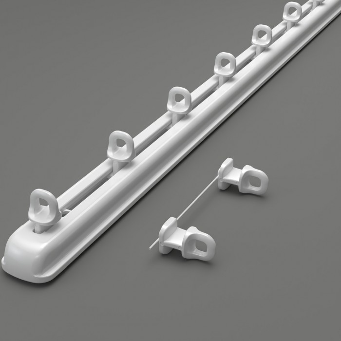 Μεταλλικός Μονός Σιδηρόδρομος Πτυσσόμενος με Σύστημα Wave Νο6 σε Διάσταση 1.23-2.26 m Frans Interior Design 12.123226/14