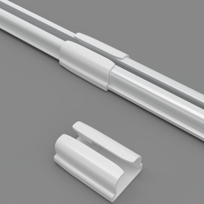 Μεταλλικός Μονός Σιδηρόδρομος Πτυσσόμενος με Σύστημα Wave Νο6 σε Διάσταση 1.23-2.26 m Frans Interior Design 12.123226/14