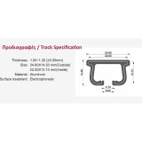 Μεταλλικός Μονός Σιδηρόδρομος Πτυσσόμενος με Σύστημα Wave Νο6 σε Διάσταση 1.23-2.26 m Frans Interior Design 12.123226/14