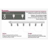 Μεταλλικός Μονός Σιδηρόδρομος Πτυσσόμενος με Σύστημα Wave Νο6 σε Διάσταση 1.23-2.26 m Frans Interior Design 12.123226/14