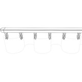 Μεταλλικός Μονός Σιδηρόδρομος Πτυσσόμενος με Σύστημα Wave Νο6 σε Διάσταση 1.23-2.26 m Frans Interior Design 12.123226/14